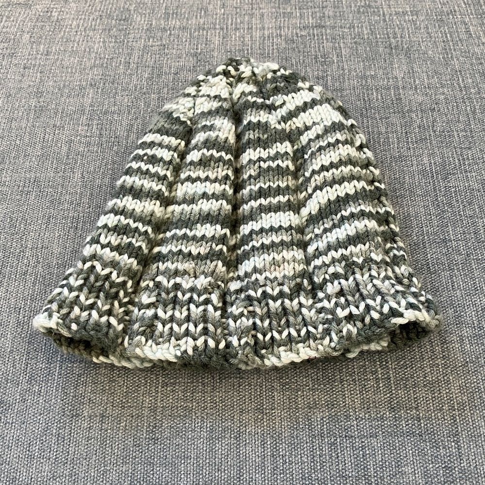 Handmade Green Knit Beanie Hat